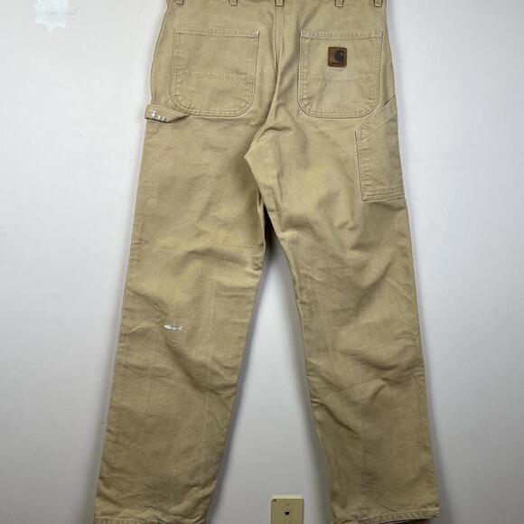 Carhartt Men's Beige Work Pants 00s - Picture 1 of 8